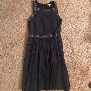 Blue Embellished Cocktail Dress